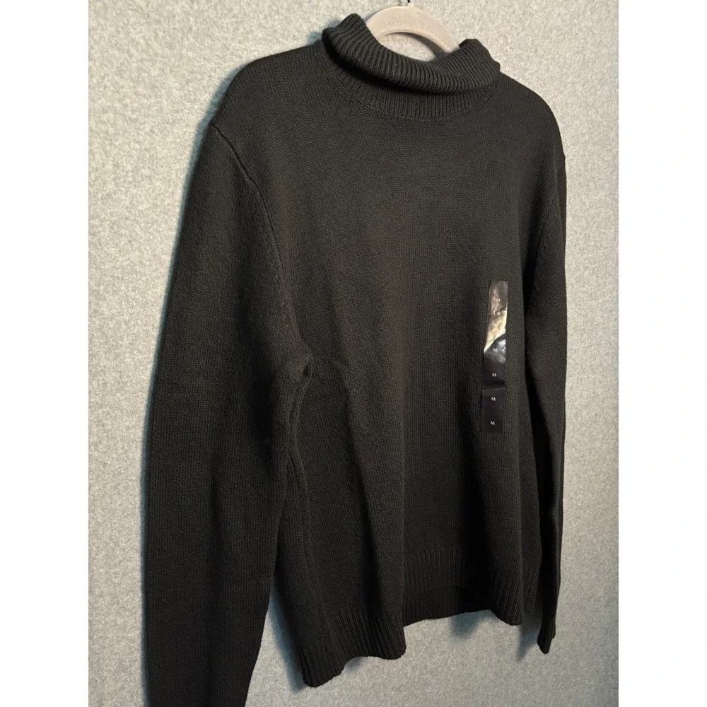 Banana Republic Men's Medium Turtleneck Sweater NWT Black Knit Pullover